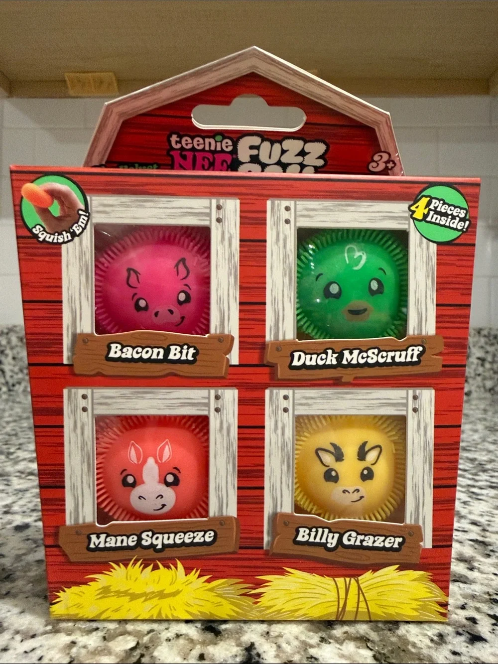SUPER Needoh Fuzz Ball & Teenie Needoh Fuzz Ball Farmyard